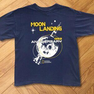 National Geographic Moon Landing 1969 Graphic Tee Space Core